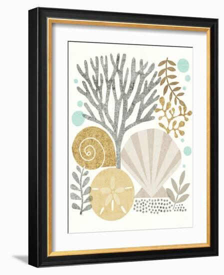 Under Sea Treasures V Gold Neutral-Michael Mullan-Framed Art Print