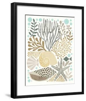 Under Sea Treasures VI Gold Neutral-Michael Mullan-Framed Art Print
