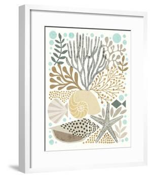 Under Sea Treasures VI Gold Neutral-Michael Mullan-Framed Art Print