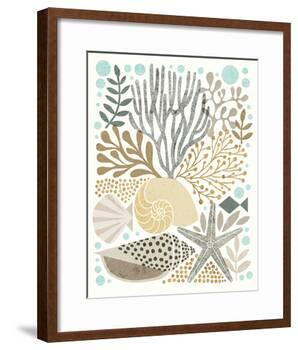 Under Sea Treasures VI Gold Neutral-Michael Mullan-Framed Art Print