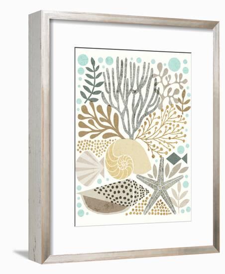 Under Sea Treasures VI Gold Neutral-Michael Mullan-Framed Art Print