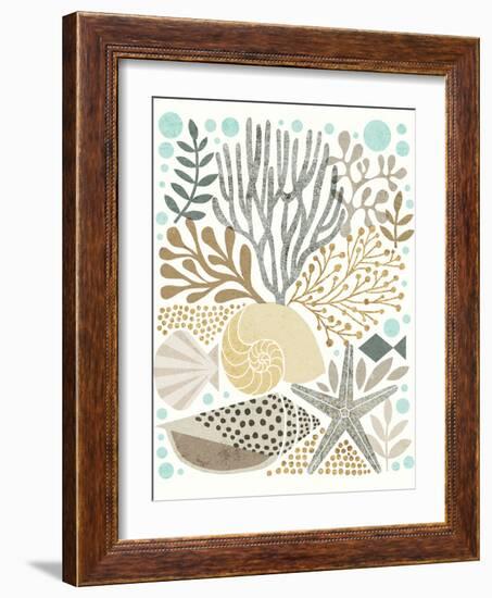 Under Sea Treasures VI Gold Neutral-Michael Mullan-Framed Art Print