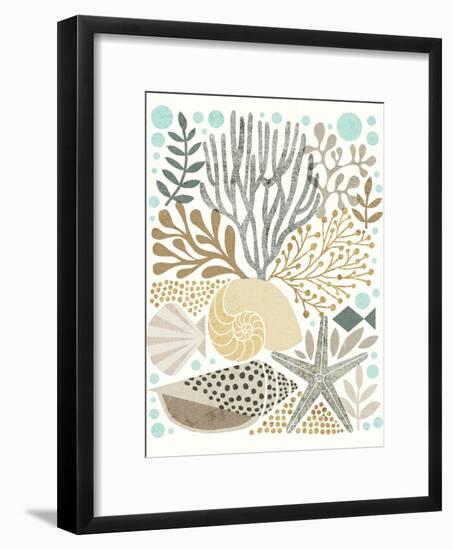 Under Sea Treasures VI Gold Neutral-Michael Mullan-Framed Art Print