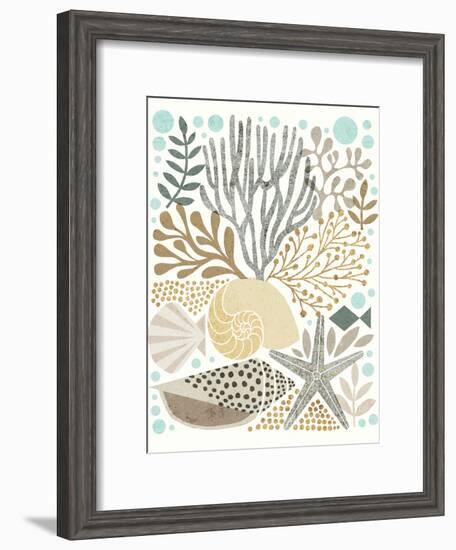 Under Sea Treasures VI Gold Neutral-Michael Mullan-Framed Art Print