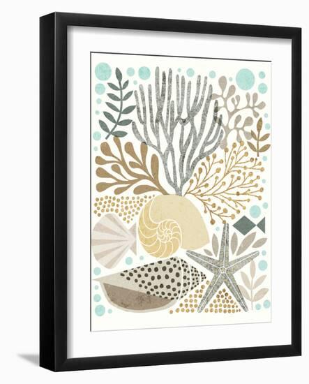 Under Sea Treasures VI Gold Neutral-Michael Mullan-Framed Art Print