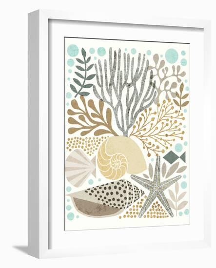 Under Sea Treasures VI Gold Neutral-Michael Mullan-Framed Art Print