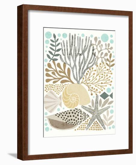 Under Sea Treasures VI Gold Neutral-Michael Mullan-Framed Art Print