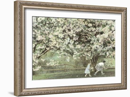 Under the Apple Blossom Tree-Betsy Cameron-Framed Art Print