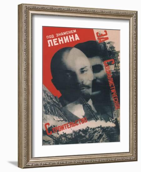 Under the Banner of Lenin, 1931-Gustav Klutsis-Framed Giclee Print