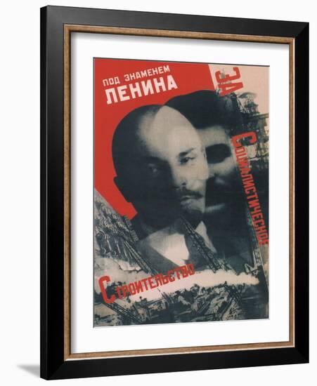 Under the Banner of Lenin, 1931-Gustav Klutsis-Framed Giclee Print