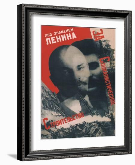 Under the Banner of Lenin, 1931-Gustav Klutsis-Framed Giclee Print