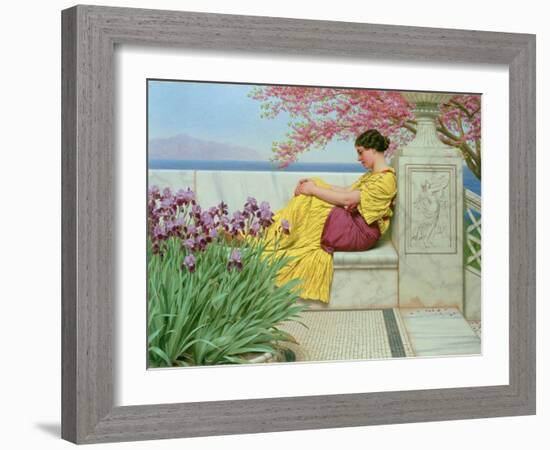 Under the Blossom that Hangs on the Bough, 1917-John William Godward-Framed Giclee Print