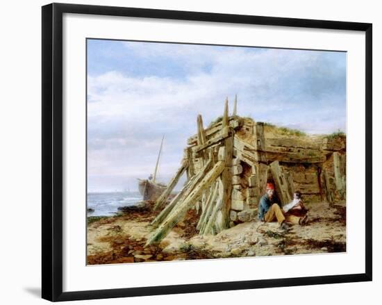 Under the Breakwater, C.1863-Charles Napier Hemy-Framed Giclee Print