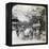 Under the Cherry Blossoms, Looking Northeast Along the Main Avenue of Shiba Park, Tokyo, Japan-Underwood & Underwood-Framed Premier Image Canvas
