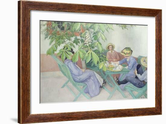 Under the Chestnut Tree, 1912-Carl Larsson-Framed Premium Giclee Print