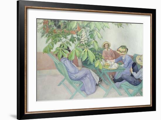 Under the Chestnut Tree, 1912-Carl Larsson-Framed Premium Giclee Print