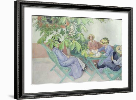 Under the Chestnut Tree, 1912-Carl Larsson-Framed Premium Giclee Print