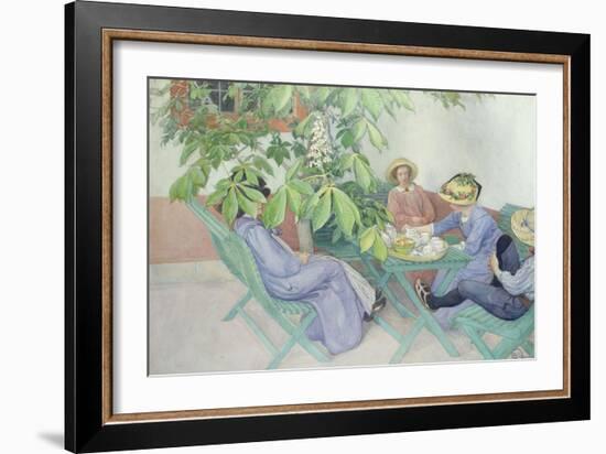 Under the Chestnut Tree, 1912-Carl Larsson-Framed Giclee Print