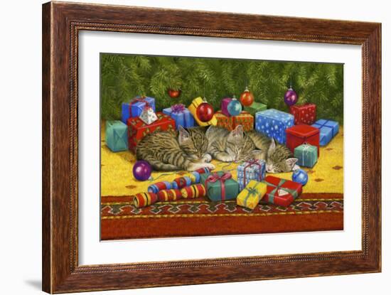 Under the Christmas Tree-Janet Pidoux-Framed Giclee Print