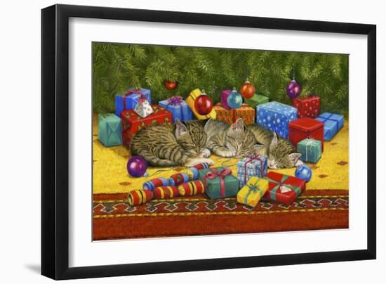 Under the Christmas Tree-Janet Pidoux-Framed Giclee Print