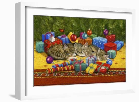 Under the Christmas Tree-Janet Pidoux-Framed Giclee Print