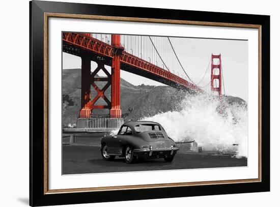 Under the Golden Gate Bridge, San Francisco (BW)-Gasoline Images-Framed Giclee Print