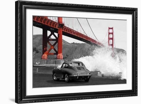 Under the Golden Gate Bridge, San Francisco (BW)-Gasoline Images-Framed Giclee Print