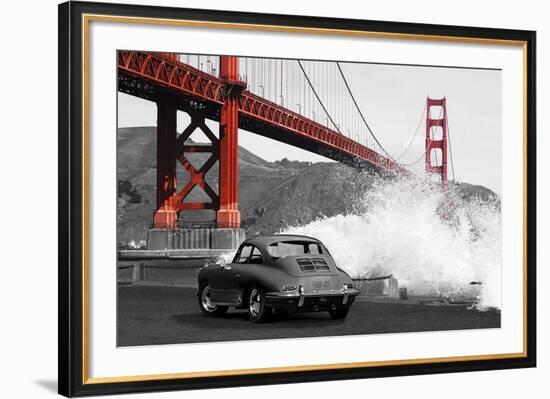 Under the Golden Gate Bridge, San Francisco (BW)-Gasoline Images-Framed Giclee Print