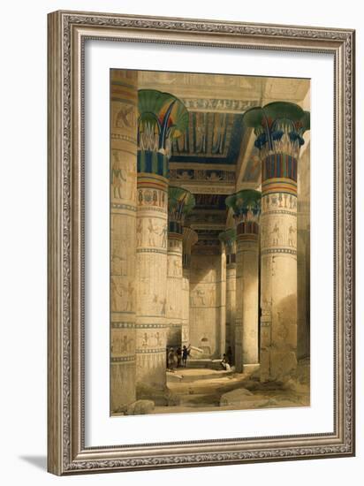 Under the Grand Portico, Philae-David Roberts-Framed Giclee Print