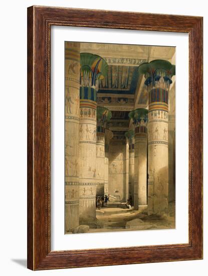 Under the Grand Portico, Philae-David Roberts-Framed Giclee Print