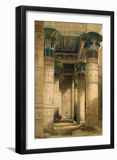 Under the Grand Portico, Philae-David Roberts-Framed Giclee Print