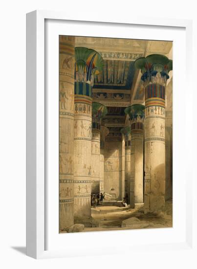 Under the Grand Portico, Philae-David Roberts-Framed Giclee Print