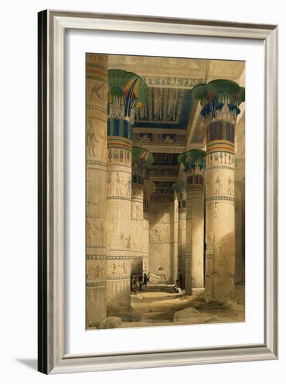 Under the Grand Portico, Philae-David Roberts-Framed Giclee Print