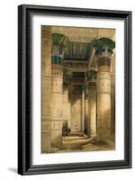 Under the Grand Portico, Philae-David Roberts-Framed Giclee Print
