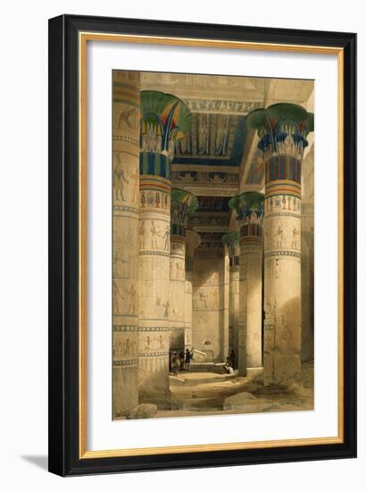 Under the Grand Portico, Philae-David Roberts-Framed Giclee Print