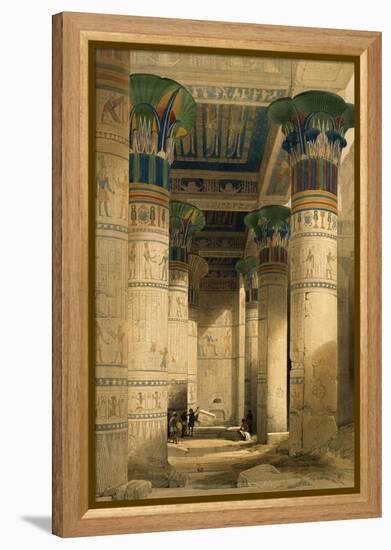 Under the Grand Portico, Philae-David Roberts-Framed Premier Image Canvas