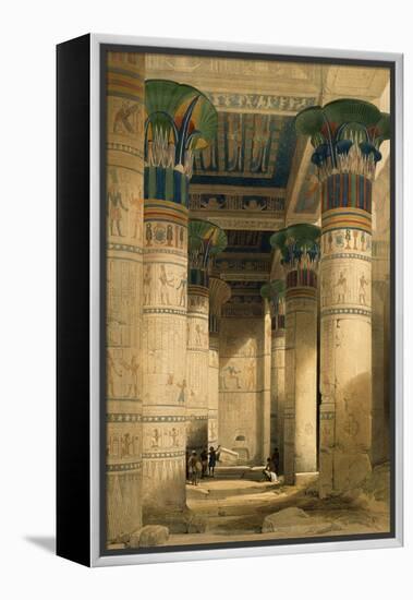 Under the Grand Portico, Philae-David Roberts-Framed Premier Image Canvas