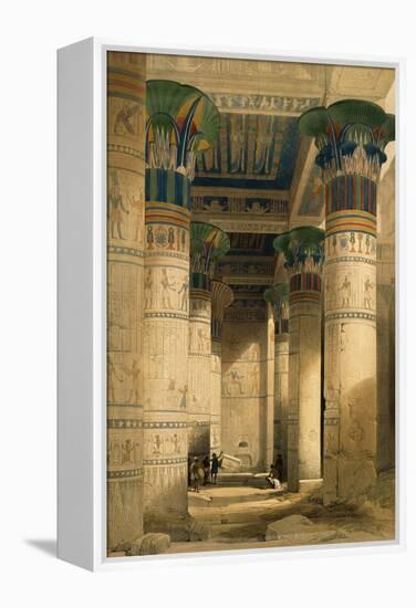 Under the Grand Portico, Philae-David Roberts-Framed Premier Image Canvas