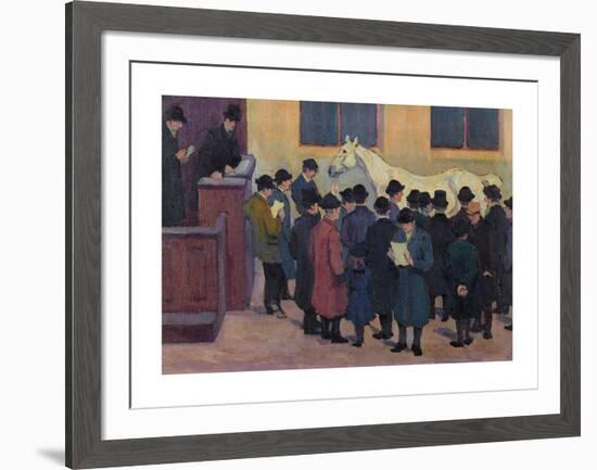 Under the Hammer c.1913-Robert Polhill Bevan-Framed Premium Giclee Print