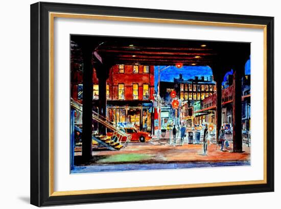 Under the Highline at Night, From the Whitney Museum, 2018-Anthony Butera-Framed Giclee Print