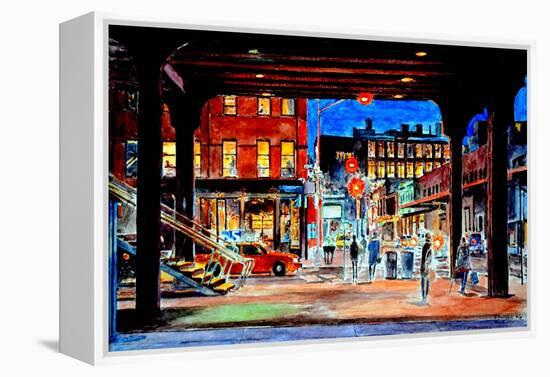 Under the Highline at Night, From the Whitney Museum, 2018-Anthony Butera-Framed Premier Image Canvas