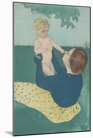 Under the Horse-Chestnut Tree, 1895-Mary Cassatt-Mounted Art Print