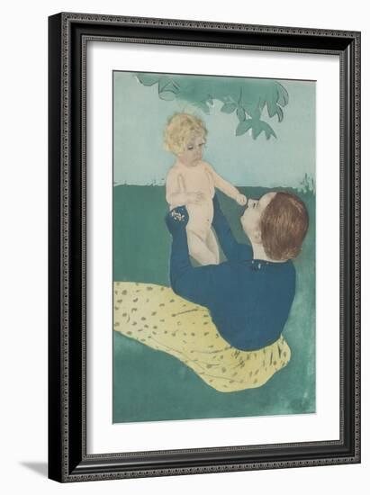 Under the Horse-Chestnut Tree, 1895-Mary Cassatt-Framed Art Print