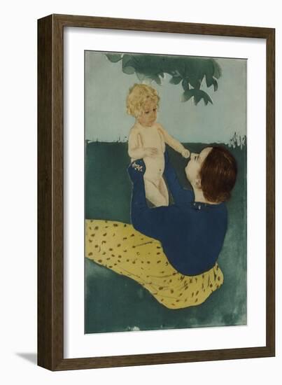 Under the Horse Chestnut Tree, 1896-7-Mary Cassatt-Framed Giclee Print