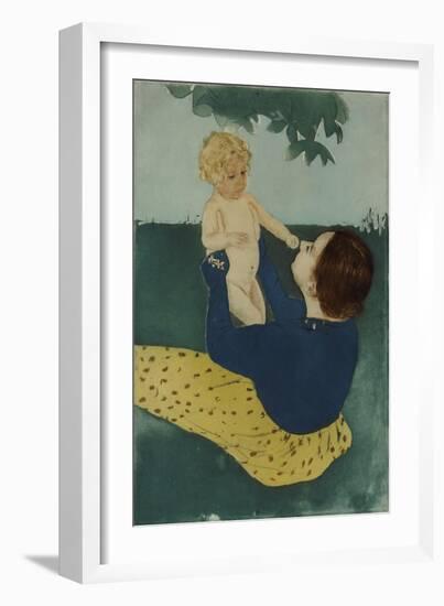 Under the Horse Chestnut Tree, 1896-7-Mary Cassatt-Framed Giclee Print