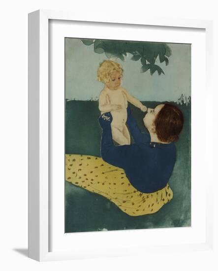 Under the Horse Chestnut Tree, 1896-7-Mary Cassatt-Framed Giclee Print