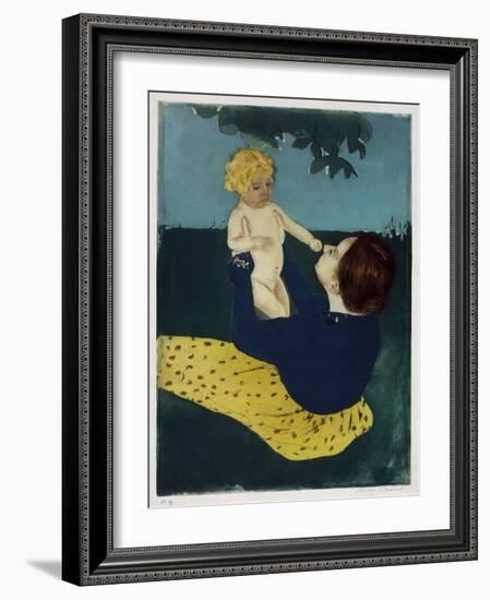 Under the Horse Chestnut Tree, C1898-Mary Cassatt-Framed Giclee Print