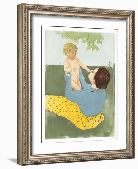 Under the Horse-Chestnut Tree-Mary Cassatt-Framed Giclee Print