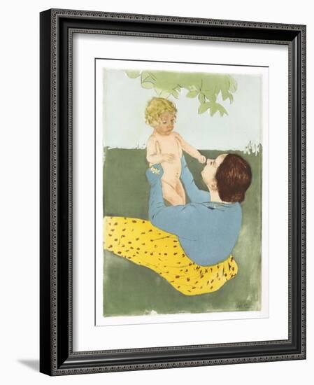 Under the Horse-Chestnut Tree-Mary Cassatt-Framed Giclee Print