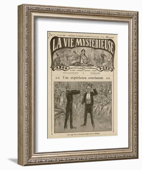 Under the Influence of a Hypnotist a Respectable Frenchman Removes His Toupee-null-Framed Art Print